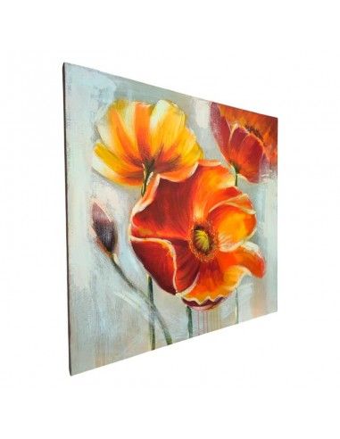 CUADRO LIENZO FLORES 80x80