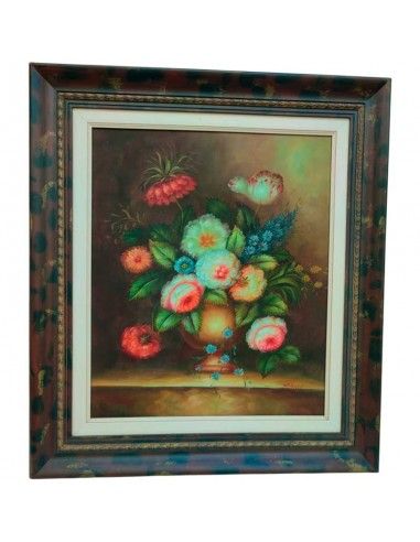 CUADRO BODEGON DE FLORES 83x72