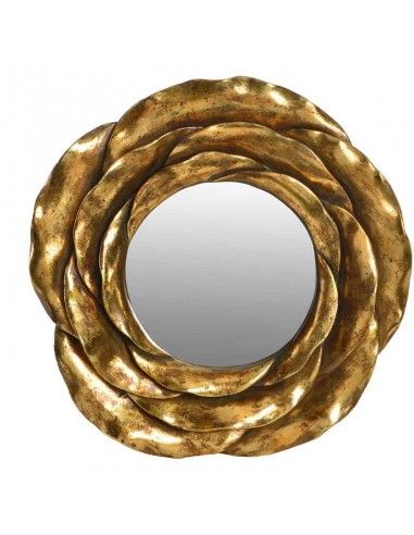ESPEJO RESINA FLOR 41x41