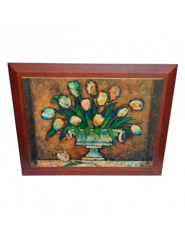 CUADRO CLASICO JARRON FLORES 62x83