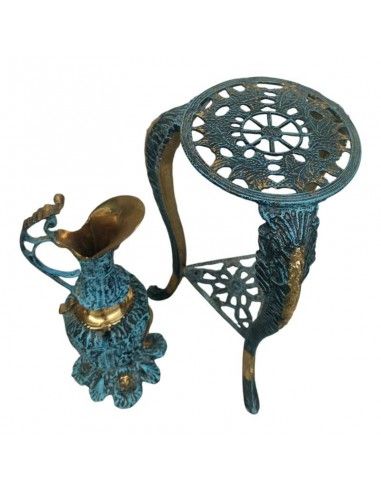 ANFORA DE BRONCE CON PIE 89x26