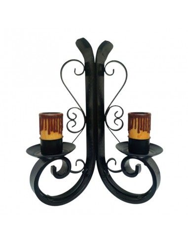 APLIQUE FORJA MEDIEVAL NEGRO 35x27
