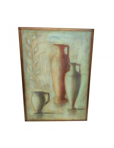 CUADRO MADERA VASIJAS 73x54