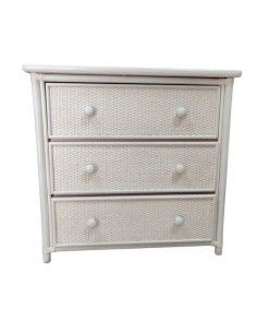 COMODA MADERA-RATÁN BLANCO...