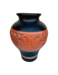 JARRÓN CERÁMICA TALLADO 31x23 2