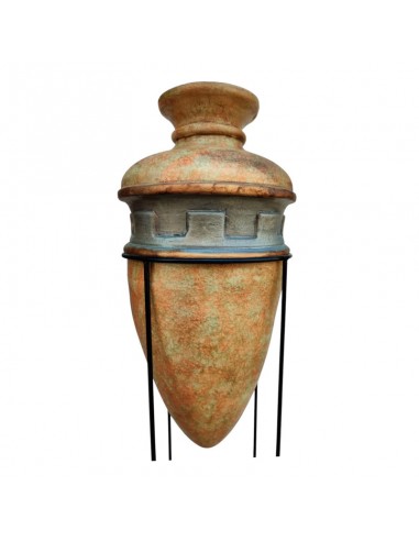 JARRÓN TERRACOTA CON SOPORTE 139x41