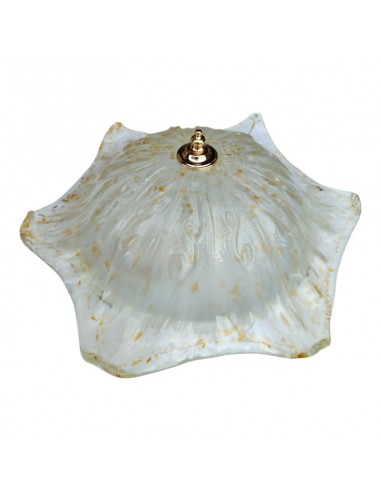PLAFON DE TECHO FLOR BLANCO - ORO 15x40