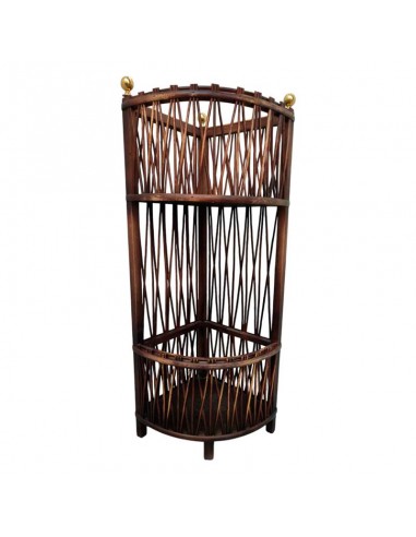 MACETERO DE PIE MIMBRE Y METAL 77x34