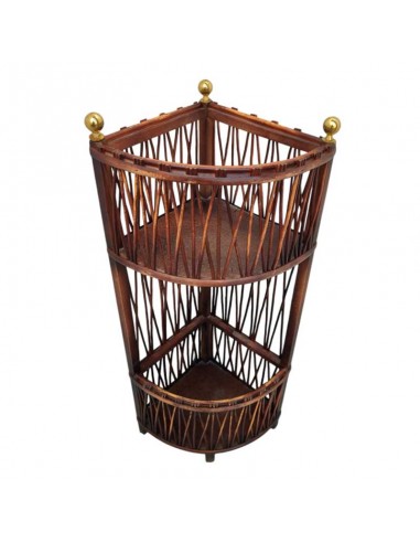 MACETERO DE PIE MIMBRE Y METAL 77x34