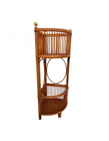 MACETERO DE PIE MIMBRE Y METAL 77x34