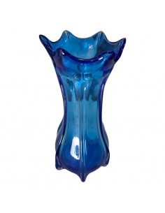 FLORERO VIDRIO AZUL 23x12 2