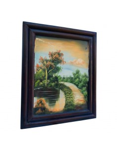 CUADRO PAISAJE ANTIGUO 40x33 2