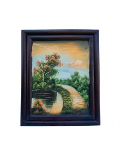 CUADRO PAISAJE ANTIGUO 40x33