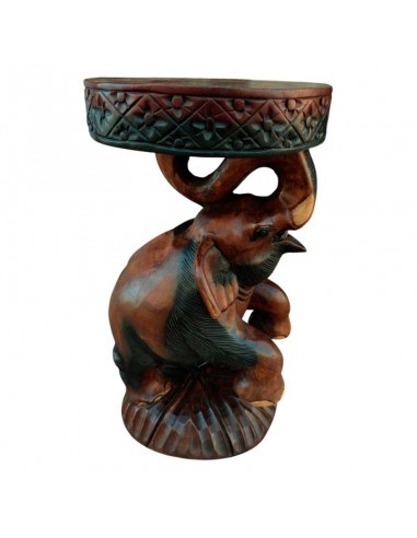 MESA ELEFANTE MADERA TALLADA 51x27