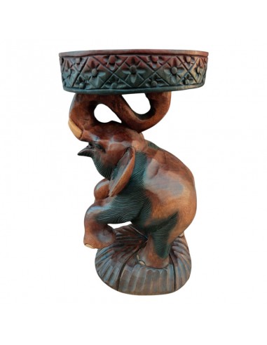 MESA ELEFANTE MADERA TALLADA 51x27