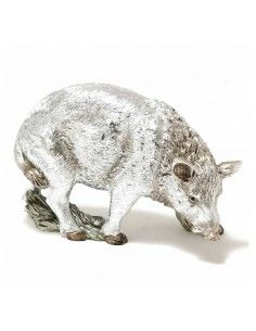 FIGURA JABALI PLATEADO RESINA