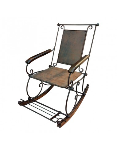 SET DE DOS MECEDORAS FORJA-MADERA 98x62