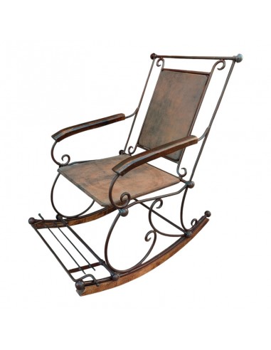 SET DE DOS MECEDORAS FORJA-MADERA 98x62