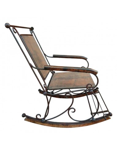 SET DE DOS MECEDORAS FORJA-MADERA 98x62