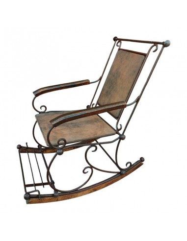 SET DE DOS MECEDORAS FORJA-MADERA 98x62