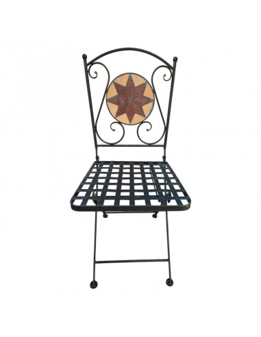 SET DE DOS SILLAS MOSAICO JARDIN 87x37