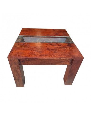 MESA BAJA CENTRO MADERA-VIDRIO 42x60