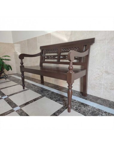 BANCO MADERA TECA NOGAL 90x124