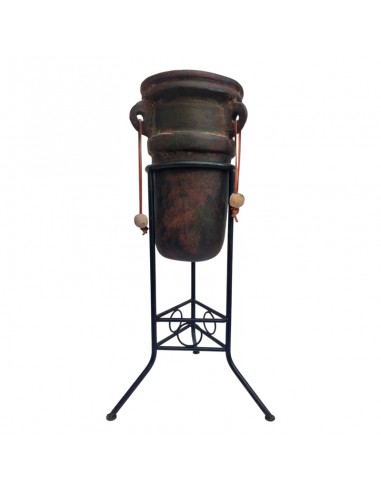JARRON TERRACOTA SOPORTE FORJA 71x36