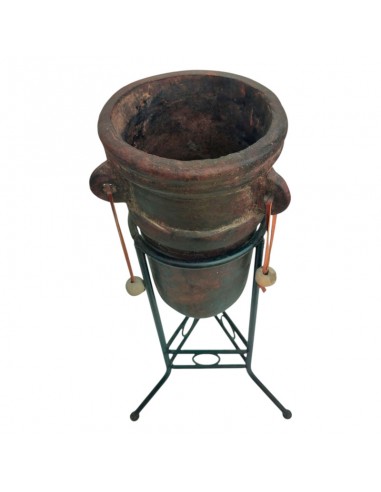 JARRON TERRACOTA SOPORTE FORJA 71x36