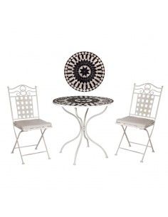 JUEGO DE MESA Y SILLAS MOSAICO JARDIN