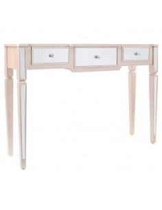 CONSOLA MADERA - CRISTAL ESPEJO