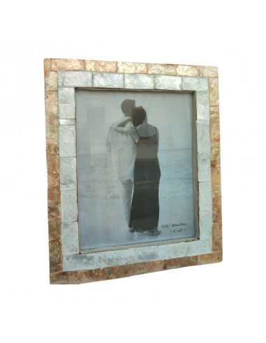 PORTAFOTO NACAR BLANCO - ÁMBAR 20x25