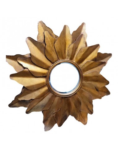 ESPEJO SOL METAL ORO 88x88
