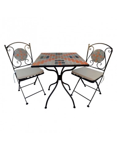 JUEGO MESA Y SILLAS MOSAICO JARDIN