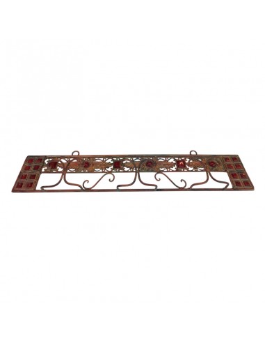 PERCHA DE PARED FORJA MARRÓN 13x71