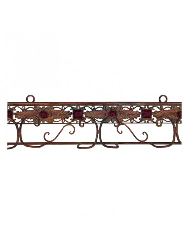 PERCHA DE PARED FORJA MARRÓN 13x71