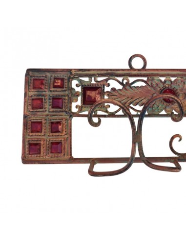 PERCHA DE PARED FORJA MARRÓN 13x71