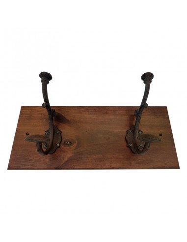 PERCHA DE PARED MADERA-FORJA 18x45