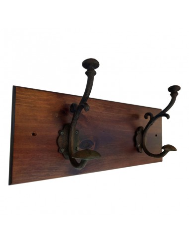 PERCHA DE PARED MADERA-FORJA 18x45