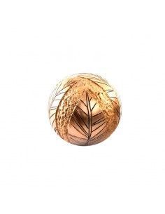 BOLA DECORACION RESINA HOJA BEIGE
