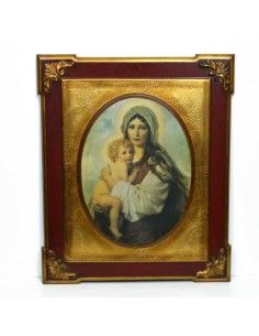 CUADRO CON IMAGEN DE VIRGEN
