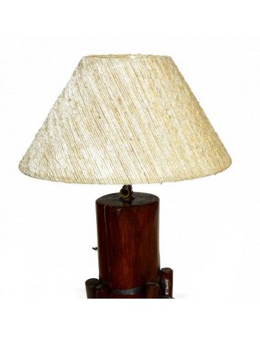 LAMPARA DE SOBREMESA MADERA RUSTICA