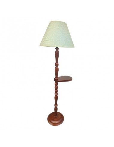 LAMPARA DE PIE MADERA CON ESTANTE Y...