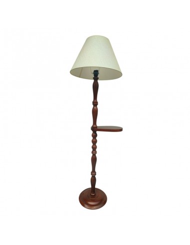 LAMPARA DE PIE MADERA CON ESTANTE Y...