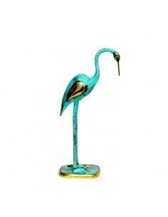FIGURA DE GARZA DE BRONCE