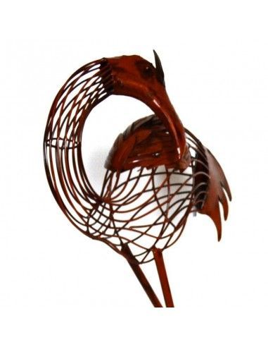 FIGURA FLAMENCO FORJA MARRON VIEJO