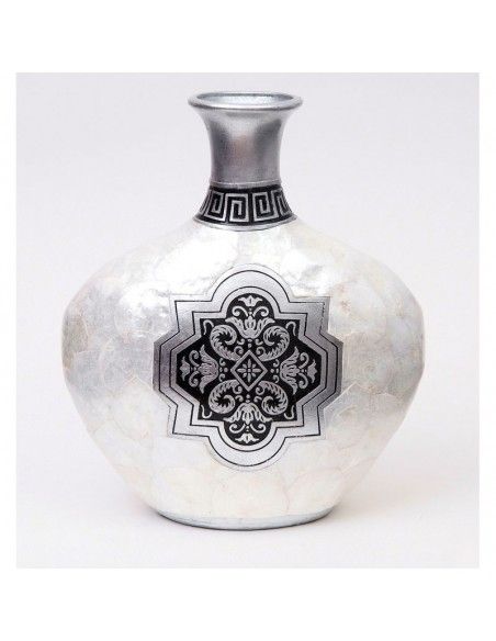 VASIJA DE CERAMICA Y NACAR