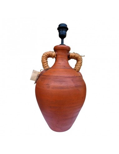 LÁMPARA ÁNFORA TERRACOTA Y CUERDA 52x25