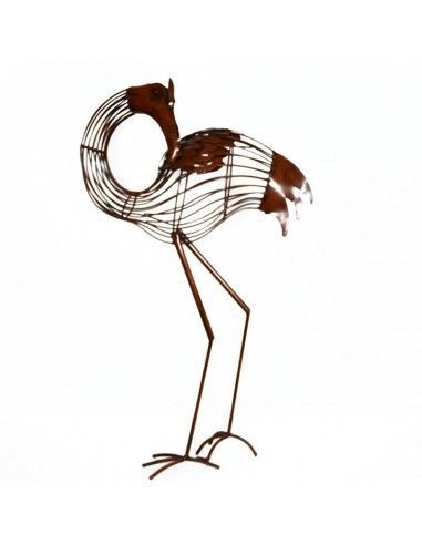 FIGURA FLAMENCO FORJA MARRON VIEJO