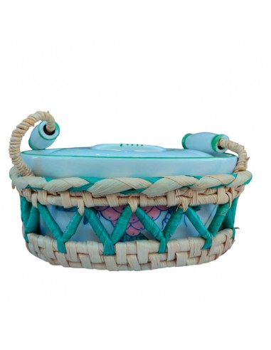 FUENTE OVALADA CON TAPA PORCELANA  15x26